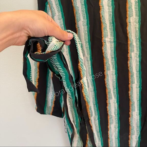 FIGUE Blue Silk Floral Appliqué Midi Dress XS - Picture 10 of 16